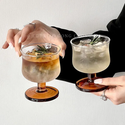 Retro Low-foot Waist Glass - American Coffee & Cocktail Beverage Cup