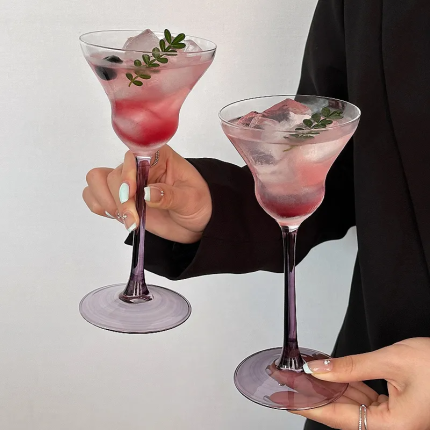 Purple Stemmed Glass - Creative Cocktail & Champagne Glass